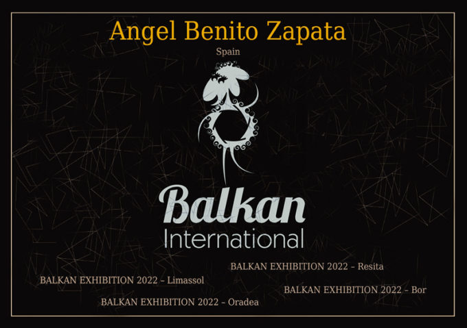 Ángel Benito Zapata premiado en 7th BALKAN EXHIBITION 2022