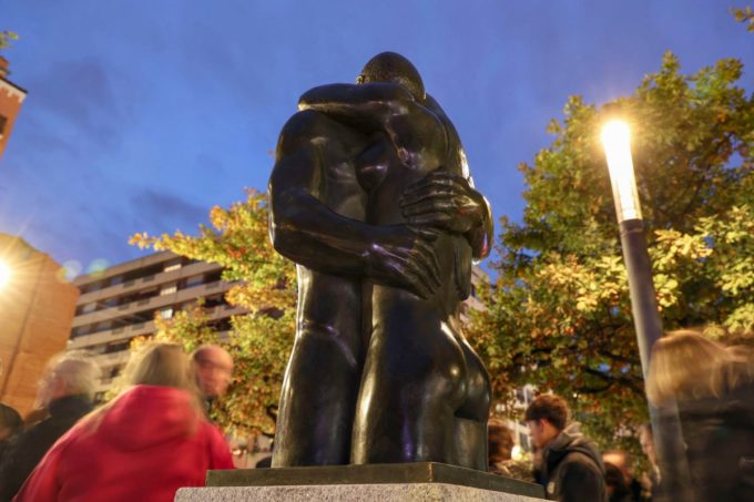 Inauguración en Logroño de la Plaza Escultores Rubio Dalmati y Narvaiza
